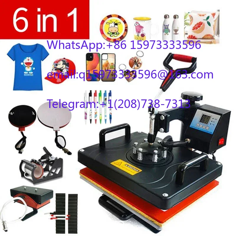 Commercial Printing Press Machine - Mesin Press Transfer Panas 6 in