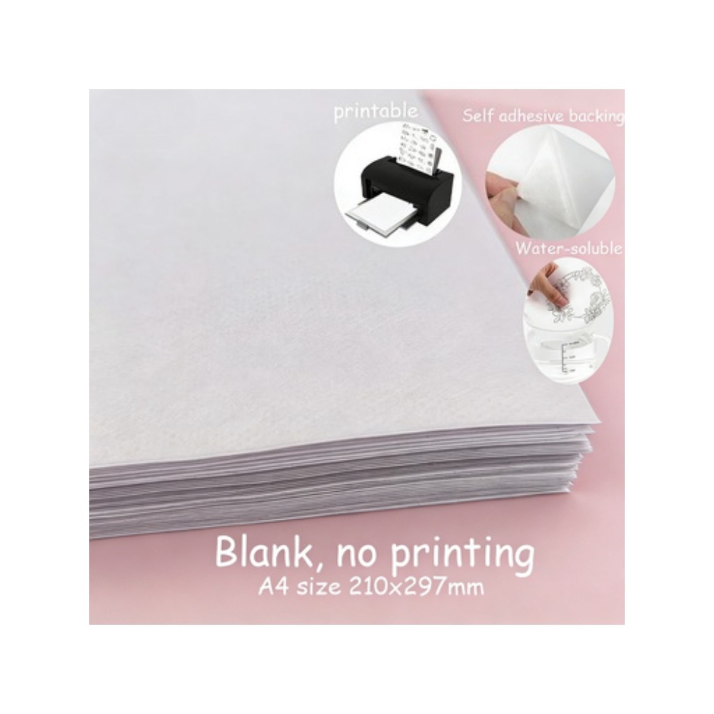 Embroidery Stabilizer Backing - 5 lembar A4 Stiker Stabilisator Perekat