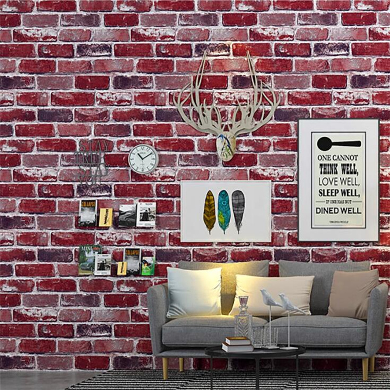 Wallpaper Pola Bata Merah Vint - Commercial Wallpaper Printing ulasan dan harga