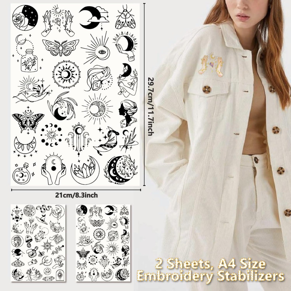 51 Buah Boho Bulan Matahari La - Embroidery Stabilizer Backing ulasan dan harga